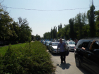 "Расплескалась синева по беретам" участников автопробега в Шахтах и отдаленных поселках города