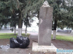В Шахтах неизвестные разгромили памятник Ленину на территории горбольницы