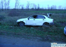 В Октябрьском районе на трассе перевернулся автомобиль