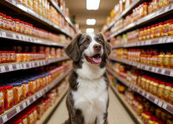 На полках вместо продуктов в магазинах лежат собаки в Шахтах