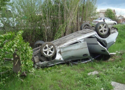 В Новошахтинске перевернулся «Хендай-Акцент» 