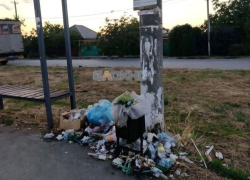 Автобусная остановка на Дачной в Шахтах утонула в мусоре