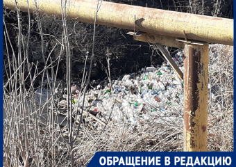 В Шахтах груда пластиковых емкостей создала затор на реке Грушевка в районе Швейной фабрики: Александр Воробьев