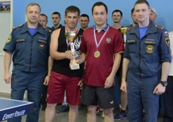Пожарные из Шахт Алексей Жидков и Валерий Соловьев победили в спартакиаде по настольному теннису