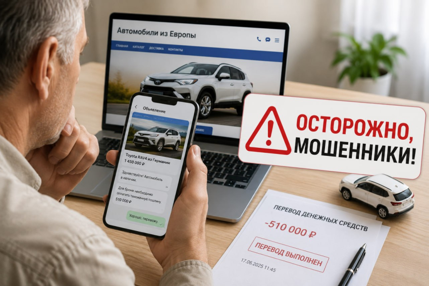 Житель Шахт потерял полмиллиона рублей, пытаясь купить иномарку из Европы